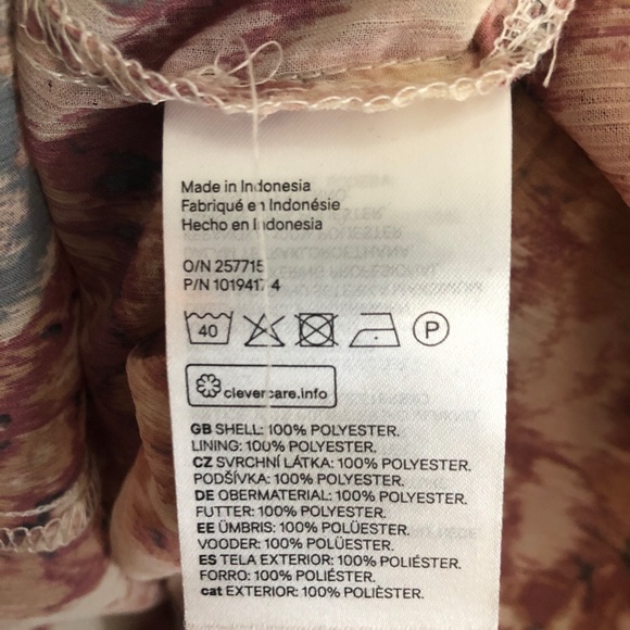 New H&M Floral Dress Long Sleeve US XS - Picture 8 of 8